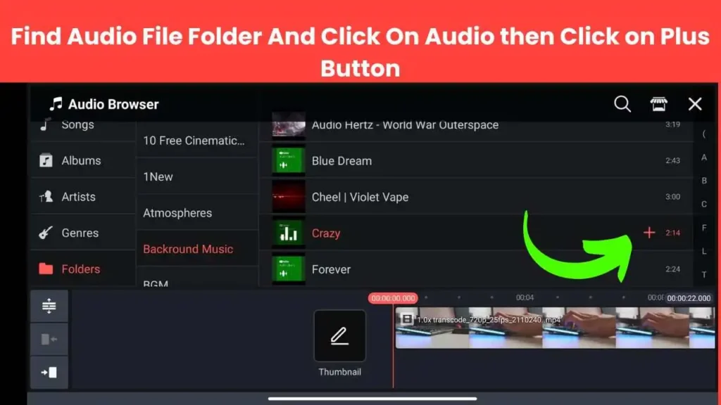 Add Audio in KineMaster